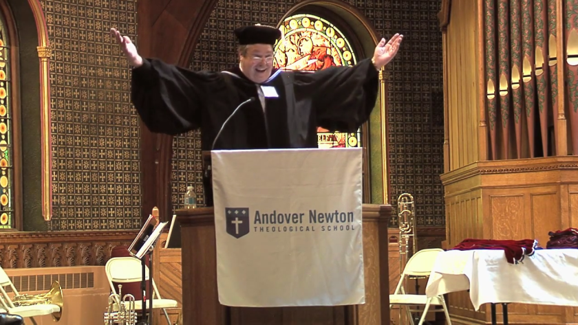 Jim Sherblom delivering Andover Newton Theological School 2015 CommencementJim Sherblom delivering Andover Newton Theological School 2015 Commencement